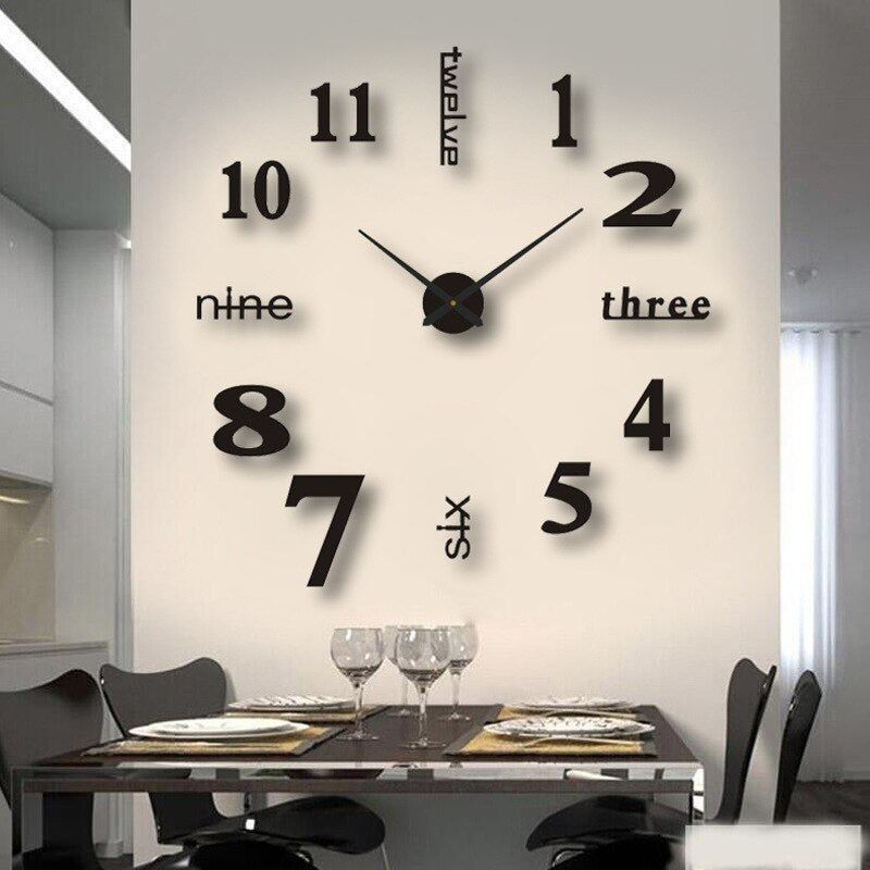 Modern DIY Frameless Wall Clock