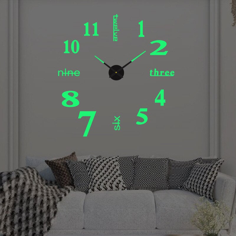 Modern DIY Frameless Wall Clock