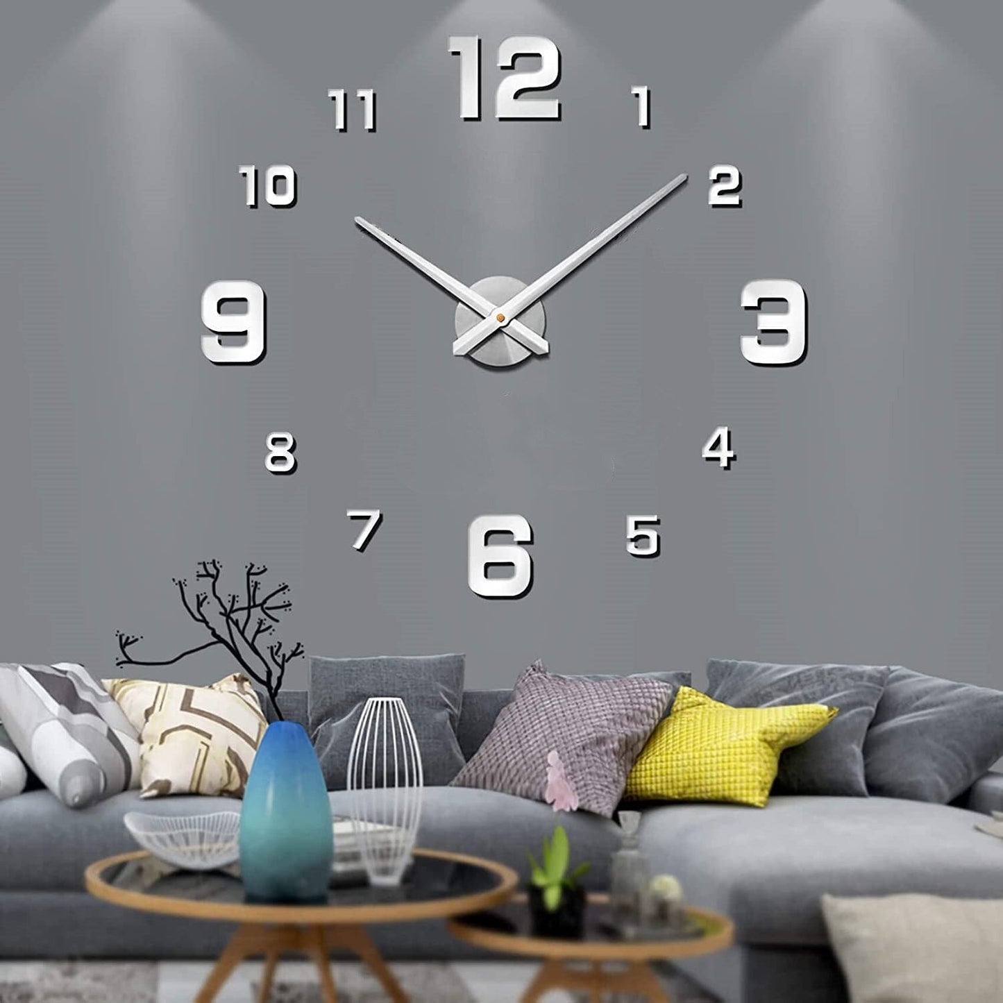 Modern DIY Frameless Wall Clock