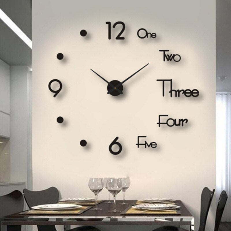 Modern DIY Frameless Wall Clock