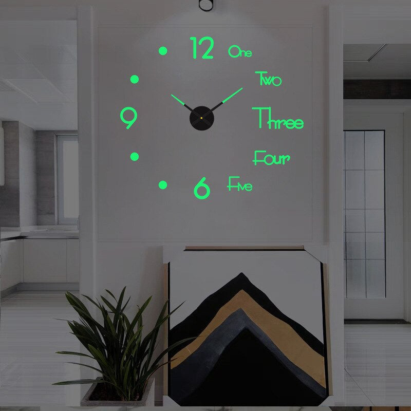 Modern DIY Frameless Wall Clock