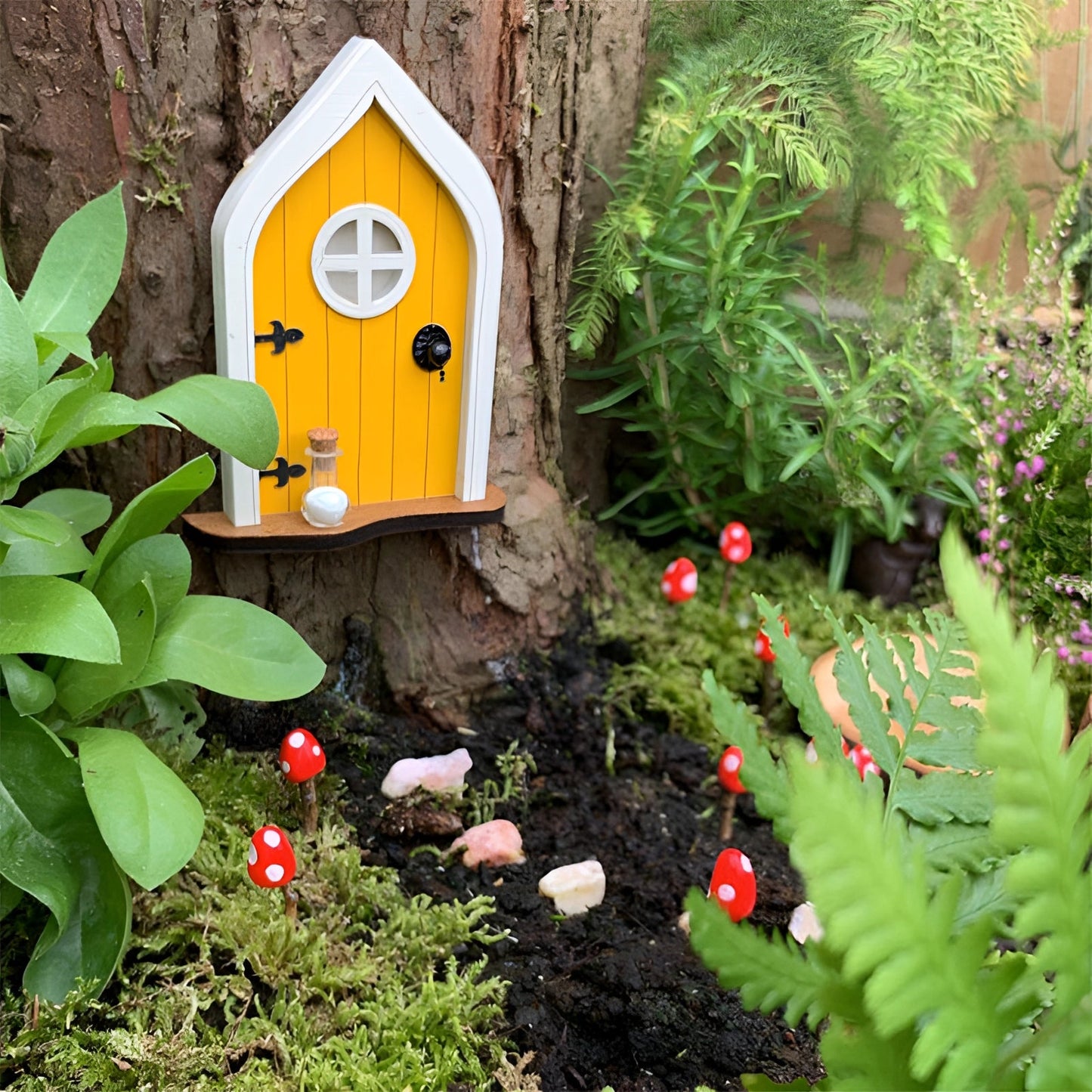 Charming Whimsical Fairy Garden Tree Door